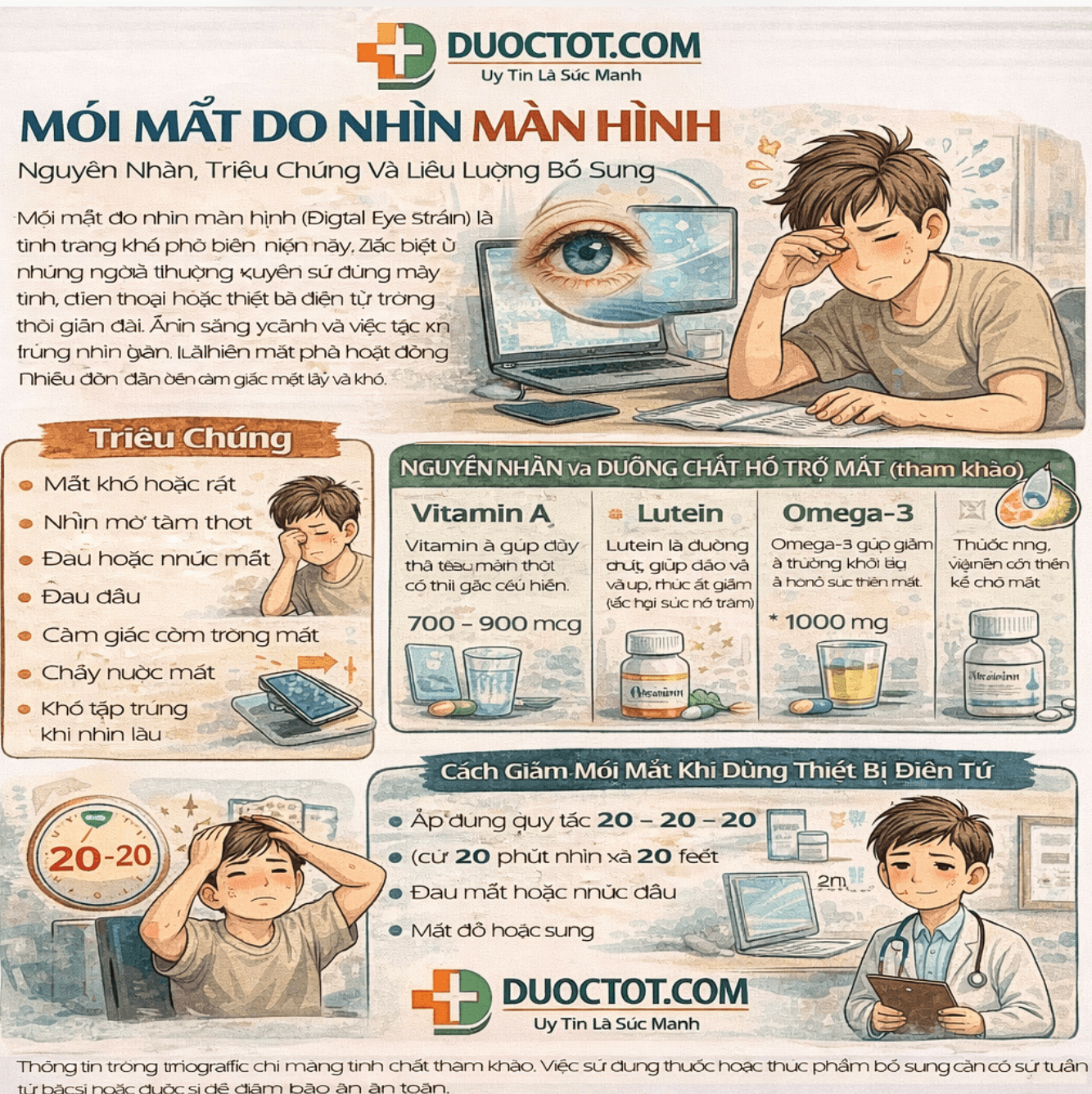 Mỏi mắt do làm việc nhiều Mỏi mắt do làm việc nhiều